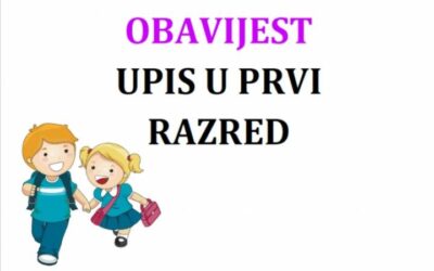UPISI U PRVI RAZRED – UPUTE RODITELJIMA – TERMINI!